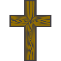 wood cross logo