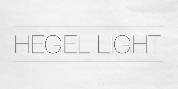 Hegel Ultra Light font