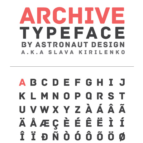 Archive font