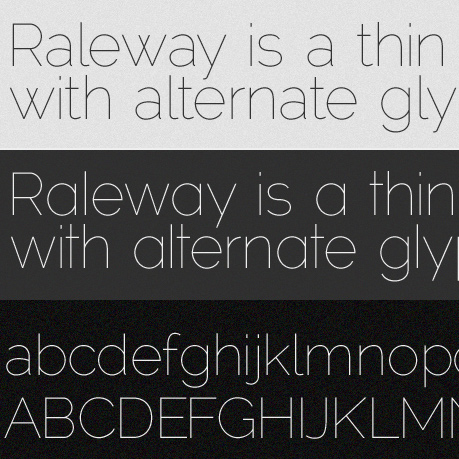 Raleway font