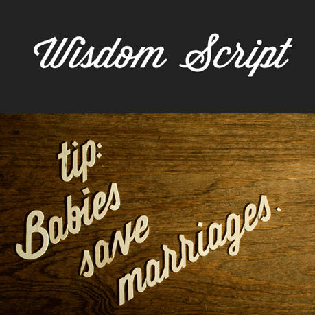 Wisdom Script font