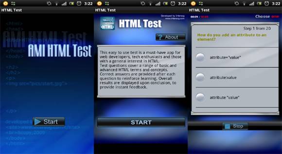 HTML Test Android APP